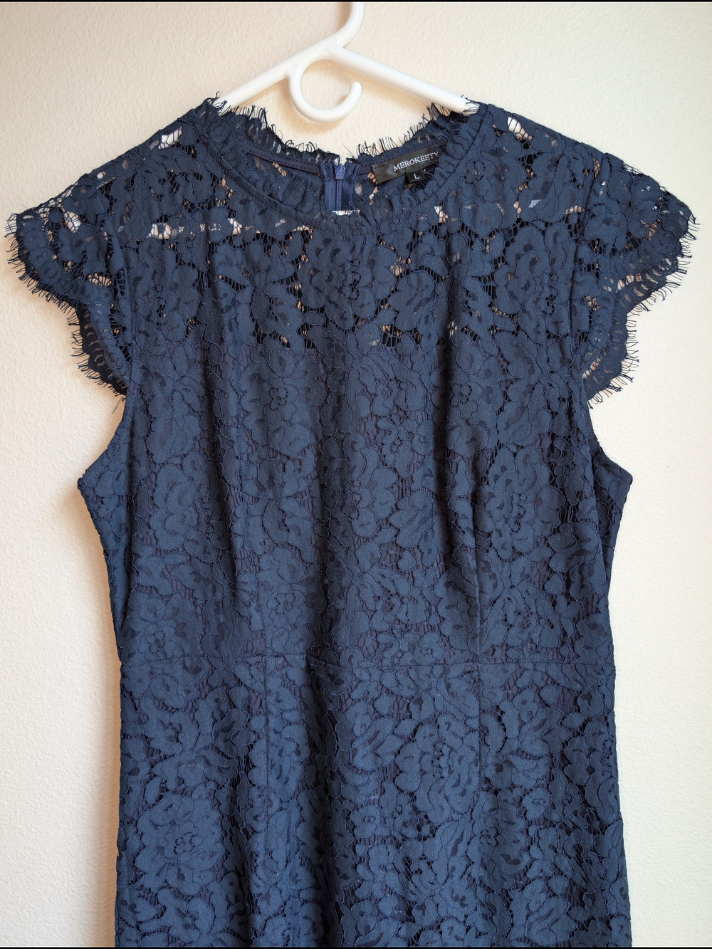 Merokeety Lace Floral Elegant Cocktail Dress Size L - Picture 3 of 9